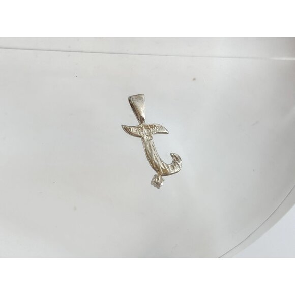 Avon Letter J w/ CZ Gemstone 925 Sterling Silver Vintage Pendant | Charm - Picture 5 of 11